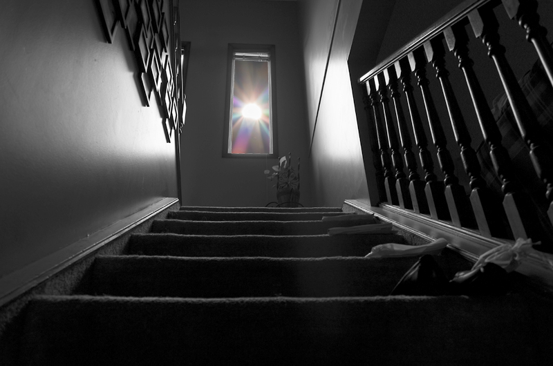 Lighter stairs to sun